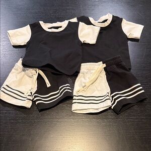Black and White Kids' Outfit Set
